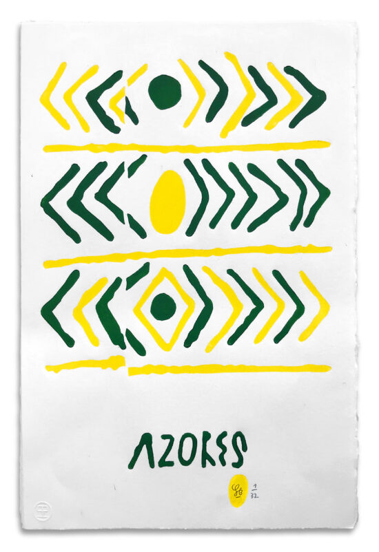 Azores, 2019 Linocut