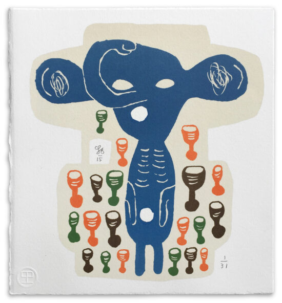 Blue Elephant, 2015 lithography