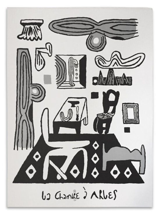 La Chambre (B/W version), 2018 lithography Arles