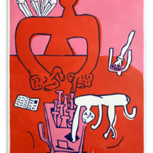 Pink Mertz, 2021 Wood & Linocut Ed. 27 50 x 37 cm. Signed and numbered by the artist